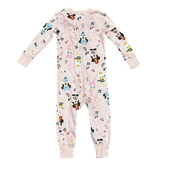 Hanna Andersson Disney Pink Holiday Zip Sleeper Size 18-24M - Picture 4 of 4
